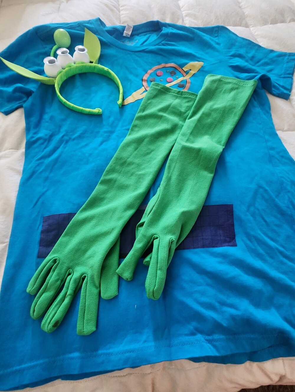 Womens Medium Disney Diy Toy Story Green Alien Haloween Costume